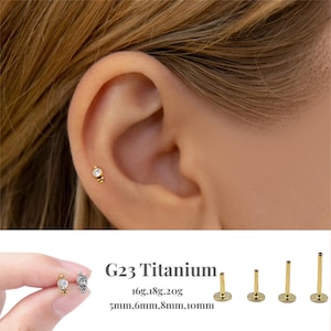 16G/18G/20G orbital Push Pin Labret/Threadless Flat Back Earring/Tragus Stud/Flat Back Stud/ Helix Stud/ Cartilage/ Nose Stud