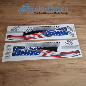 Kit D'autocollants Mercury 60 Ch Four Stroke Command Thrust - Neuf OraInkJet