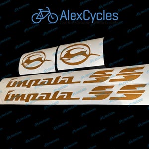 Calcomanías personalizadas para el panel lateral del Impala SS, vinilo de alta calidad, 24 pulgadas, juego universal de gráficos para carrocería, restauración, cualquier color.