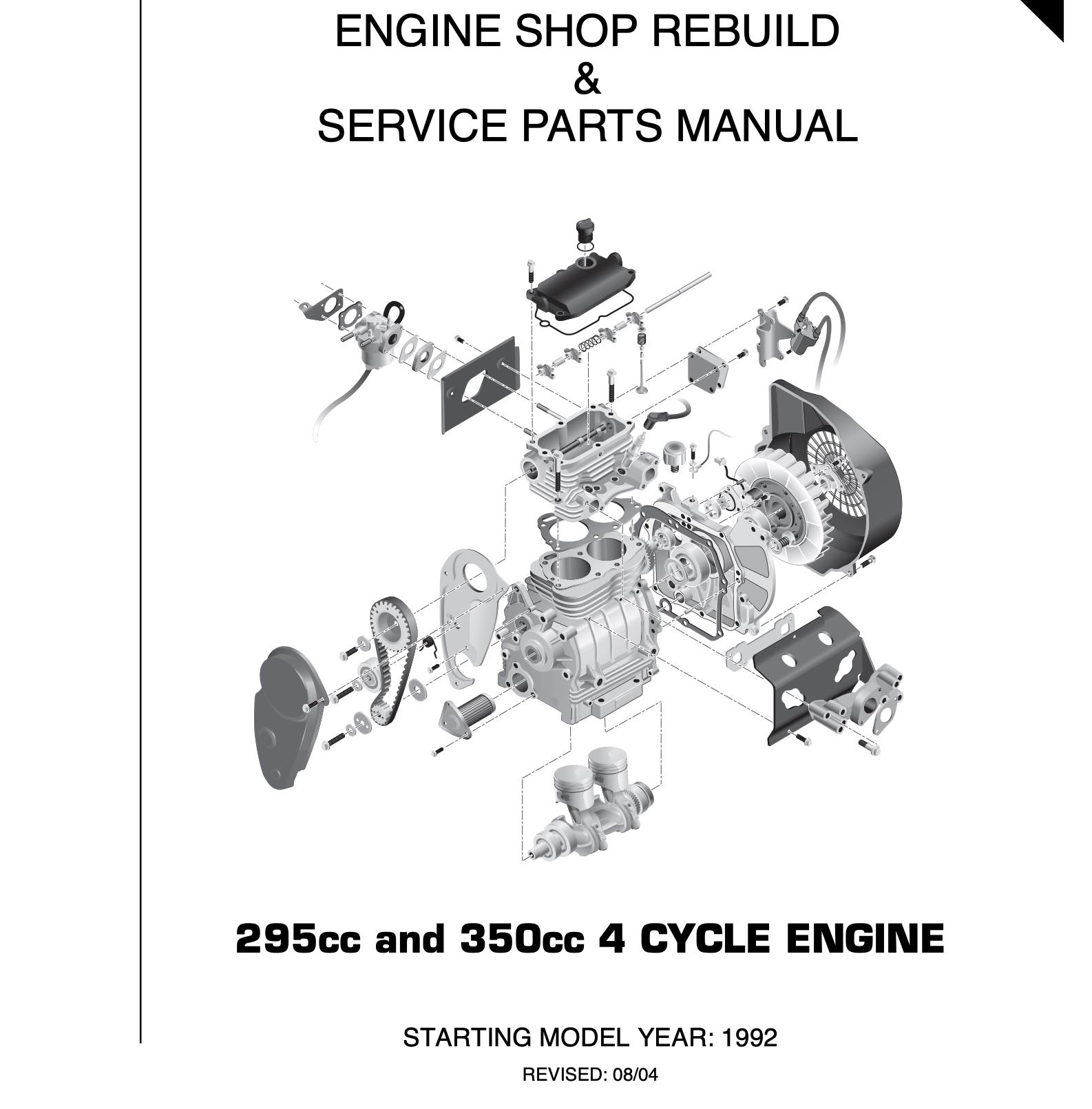 Gooページ Ezgo Golf Cart 295cc 350cc 1992 - 2007 Engine Repair Service