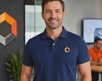 Custom Logo Polo Shirt | Heat Transfer Printing | Personalized Business Uniform | Corporate Team Apparel