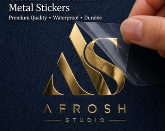 Pegatinas metálicas electroformadas personalizadas y pegatinas de transferencia UV DTF, calcomanías con logotipo 3D personalizadas para embalaje de vidrio y plástico.
