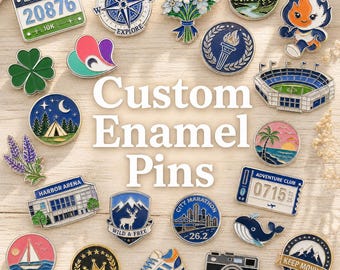 Custom Enamel Pins with Logo, Personalized Metal Pin Badge, Company Branding Pins, Business Event & Promotional Lapel Pins