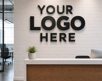 Custom 3D Acrylic Logo Sign, Business Wall Logo, Office Reception Sign, Company Logo Sign, Custom Office Sign, Acrylic Business Sign