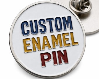 Custom Round Enamel Pins | No Minimum Order | Free Design Service