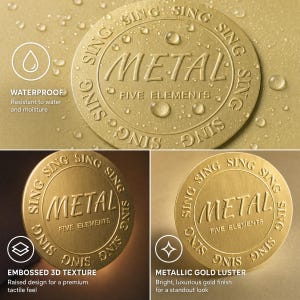 Niestandardowa metalowa naklejka tłoczona | Złoto-srebro | Luksusowa pieczęć z logo | Zaproszenie ślubne | Opakowanie produktu | Branding firmy zdjęcie 6