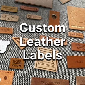 Leren patches op maat met logo | Lasergegraveerde, reliëfgedrukte, foliegestempelde en UV-geprinte leren labels | Hoedpatch, kledinglabel, bagagelabel