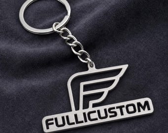 Custom Logo Cutout Metal Keychain, Personalized Hollow Logo Keychain, Custom Brand Key Ring, Business Promotional Gift