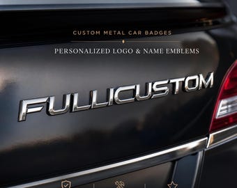 Custom Metal Logo Car Badge, Personalized 3D Vehicle Emblem, Chrome Logo Sticker for Auto Branding & Custom Cars