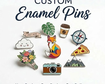 Pines esmaltados personalizados | Diseña el tuyo gratis | Sin pedido mínimo