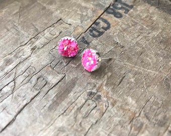 SINGLE Bubblegum Pink Glitter Earring