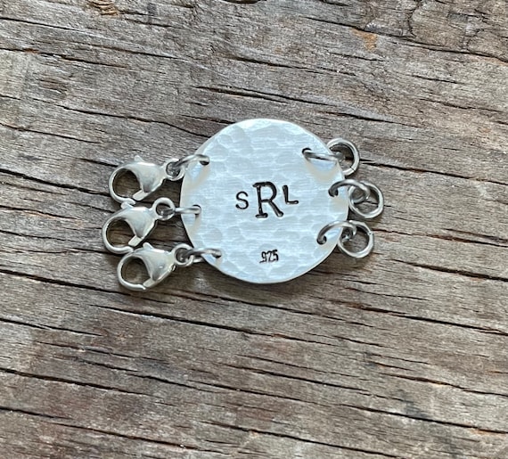 Personalized Sterling Silver Layered Necklace Separator sterling silver multi strand necklace separator detangler recycled silver