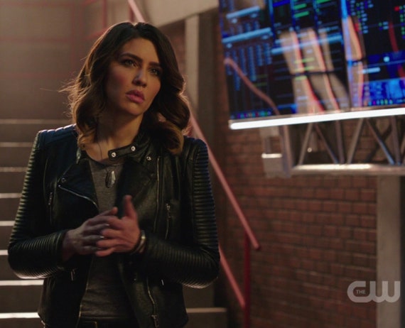 Bracelet Seen on Arrow worn by Dinah Drake played by Juliana Harkavy Leather and riveted sterling silver