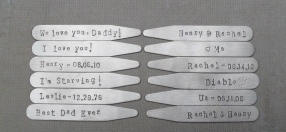 10 Groomsmen Shirt Stud Collar Stay Sets Custom Groomsmen Gifts Collar Stay sets Personalized and Gift Wrapped Stainless Steel Collar Stays