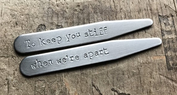 Mens Sexy Gift Shirt Studs Personalized Mens Collar Stays Men's Custom Stainless Steel Collar Stay Set Groom Gift Wrapped