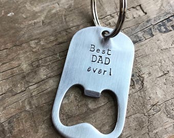 Bottle Opener Personalized Keychain Anniversary Wedding Location Stainless Steel Men's Beer Bottle Opener key fob