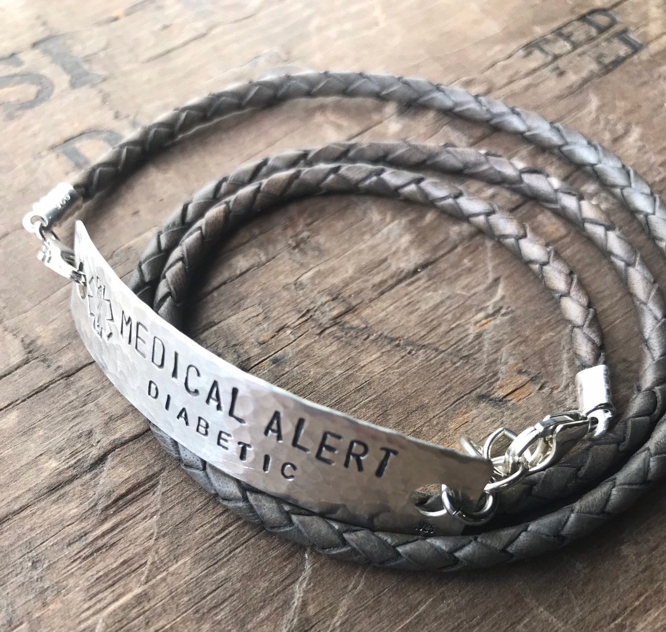 Men’s Medical Alert Sterling silver Medical bracelet Jewelry Medical