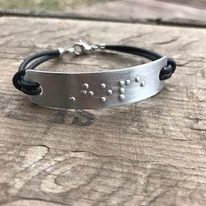 Personalized Braille Bracelet || Personalized Friendship Bracelet Custom Braille Secret Message