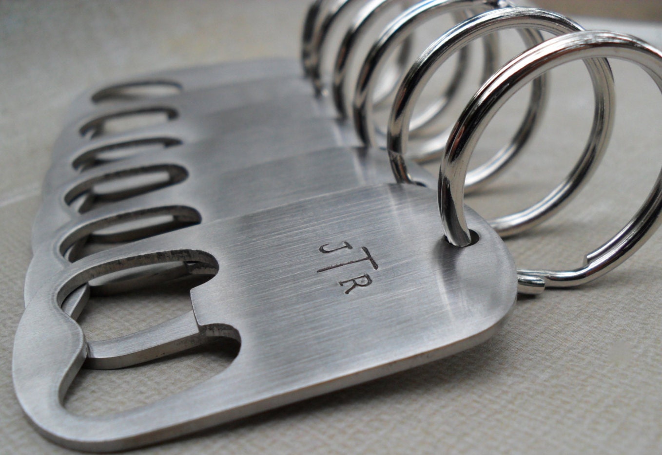 5 Bottle Openers Groomsmen Gifts Men's Bottle Openers Custom Initials SET of Five Wedding