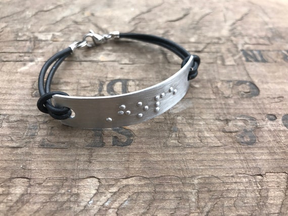 Personalized Braille Bracelet Personalized Bracelet Custom Braille Message Friendship Bracelet