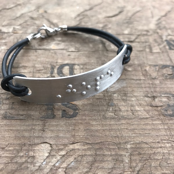 Personalized Braille Bracelet Personalized Bracelet Custom Braille Message Friendship Bracelet