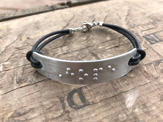 Braille Bracelet Personalized Friendship Bracelet Custom Braille