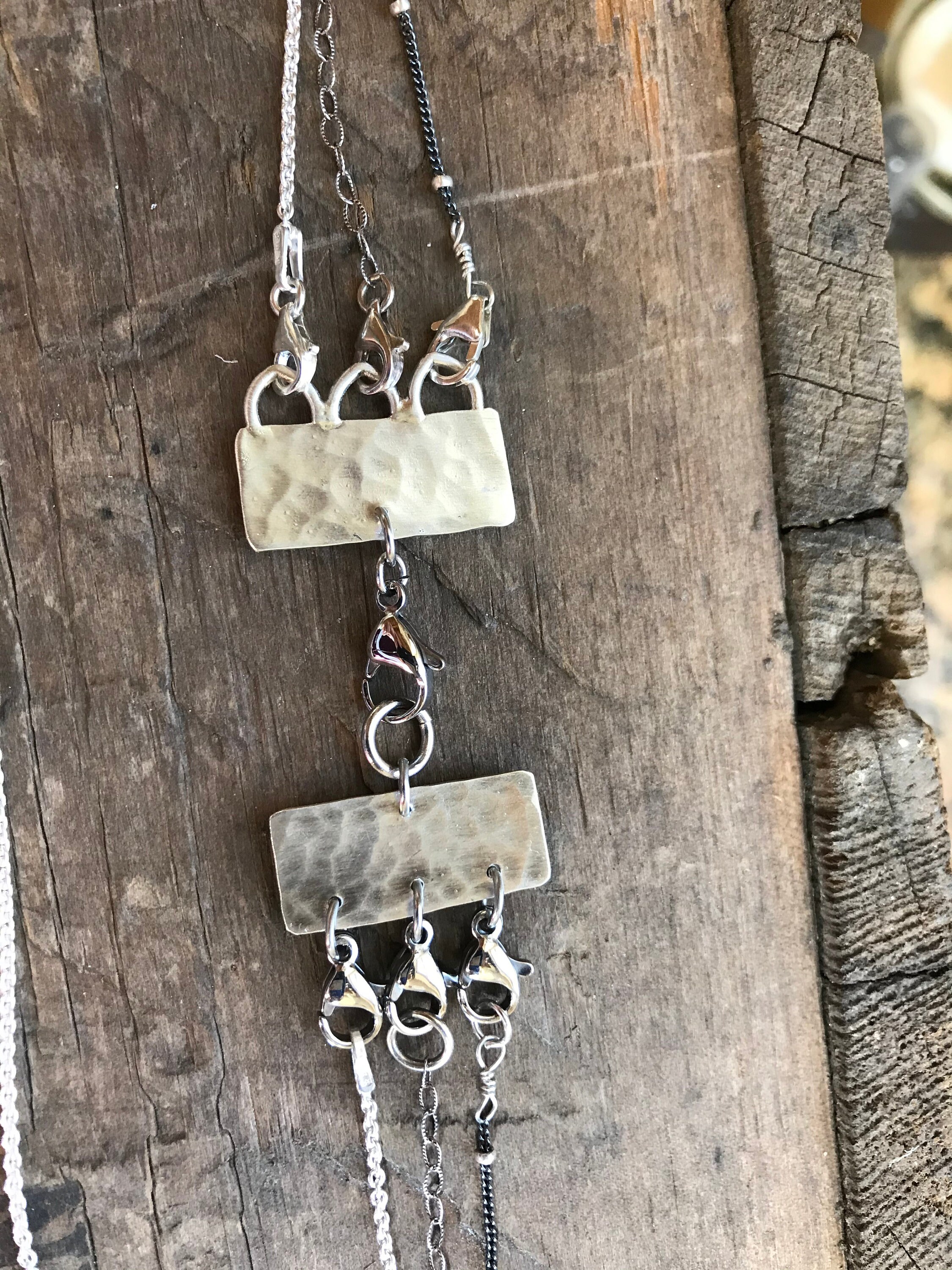 Layered Necklace Separator sterling silver multi strand necklace