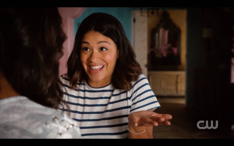 Jane The Virgin Bracelet As Seen on TV Jane The Virgin worn by Gina Rodriguez Silver Mom Bracelet Personalized