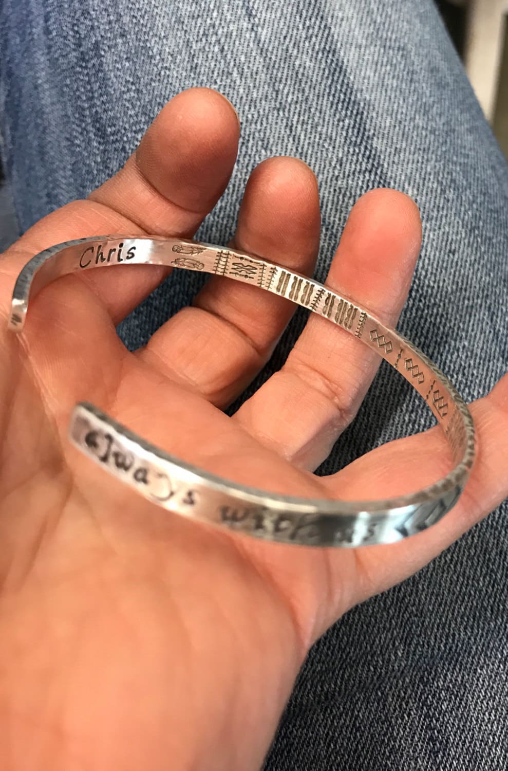 Memorial In Memory Bracelet Personalized sterling silver Memorial bracelet