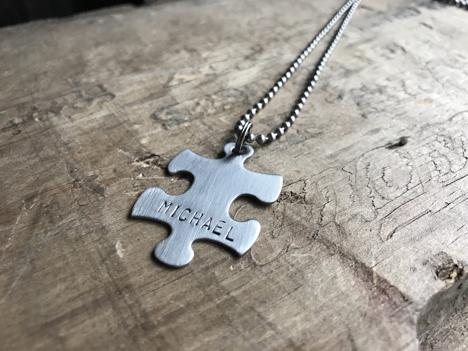Puzzle Necklace Personalized Stainless Steel Puzzle Necklace Keychain