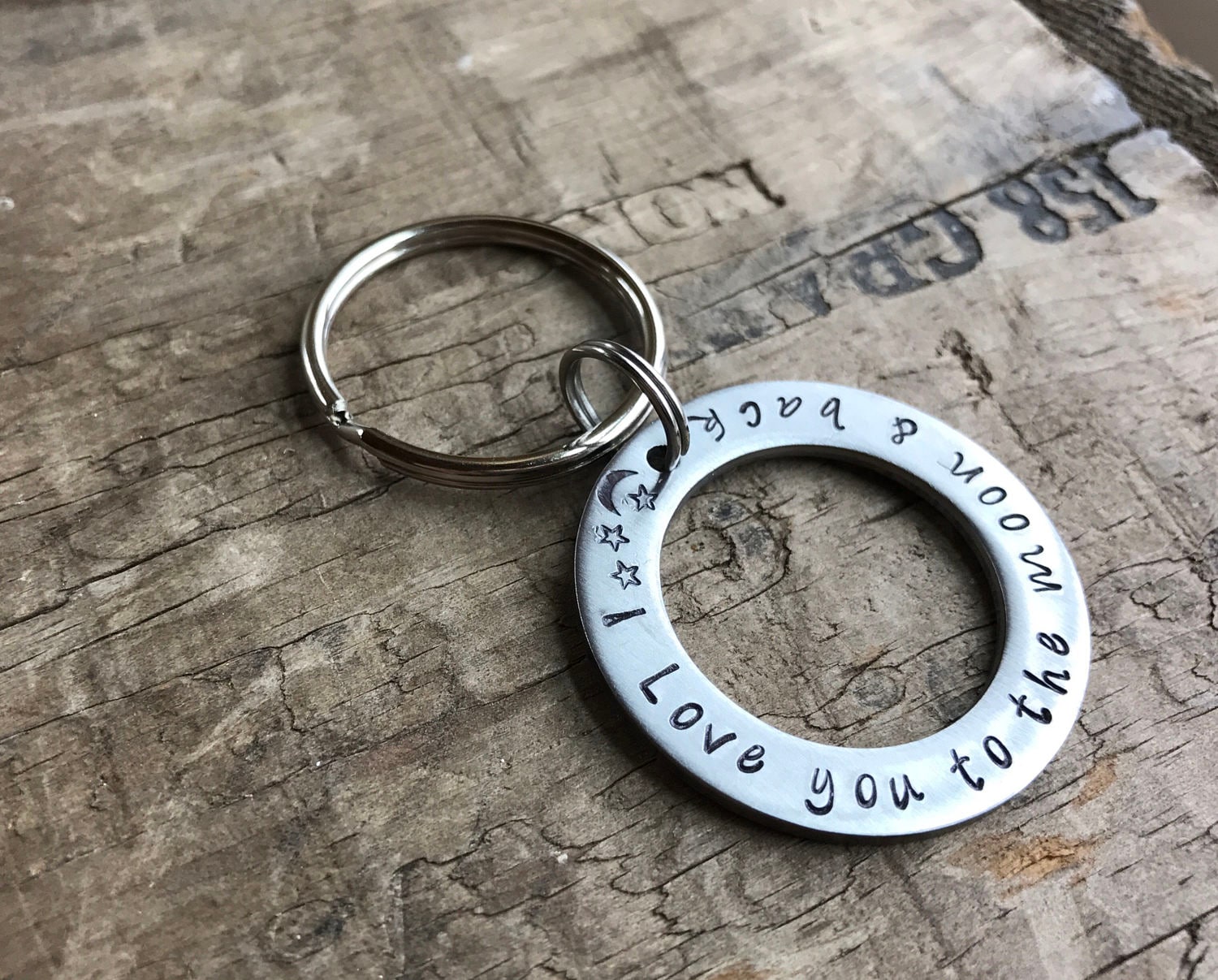 Personalized Keychain Solid Stainless Steel Anniversary gift Custom
