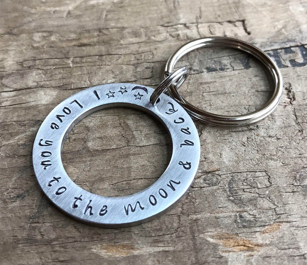 Personalized Keychain Solid Stainless Steel Anniversary gift Custom