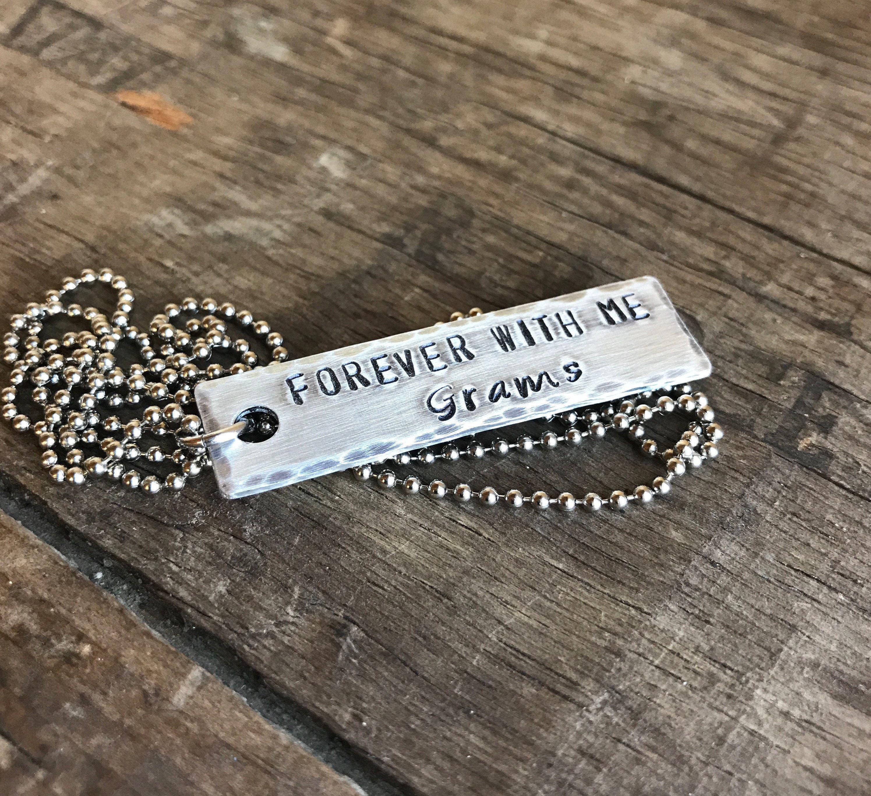 Memorial In Memory Necklace Personalized Stainless Steel Etsy