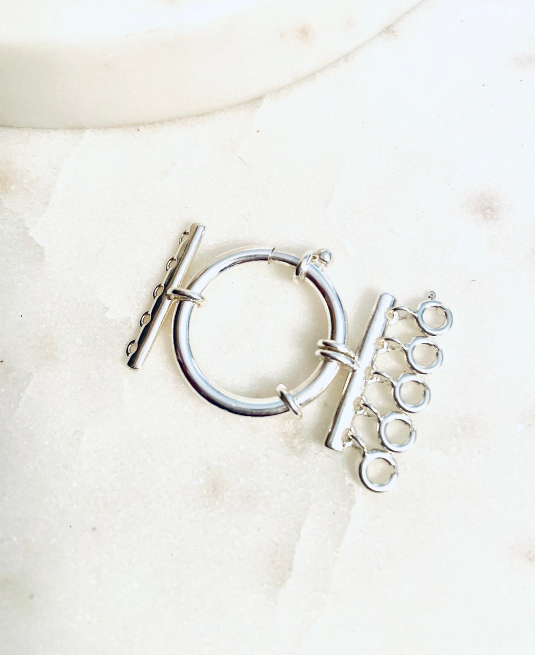 5 Layered Necklace Separator Sterling Silver Multi Strand Etsy