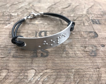 Personalized Women's Braille Bracelet Personalized Friendship Bracelet Custom Message