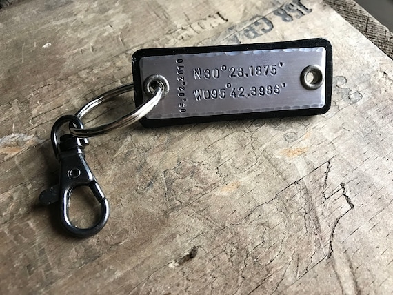 Men's Leather keychain personalized Small Leather Keychain Hipster Keychain Personalized Graduation Gift