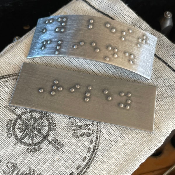 Personalized Braille Urn Plate