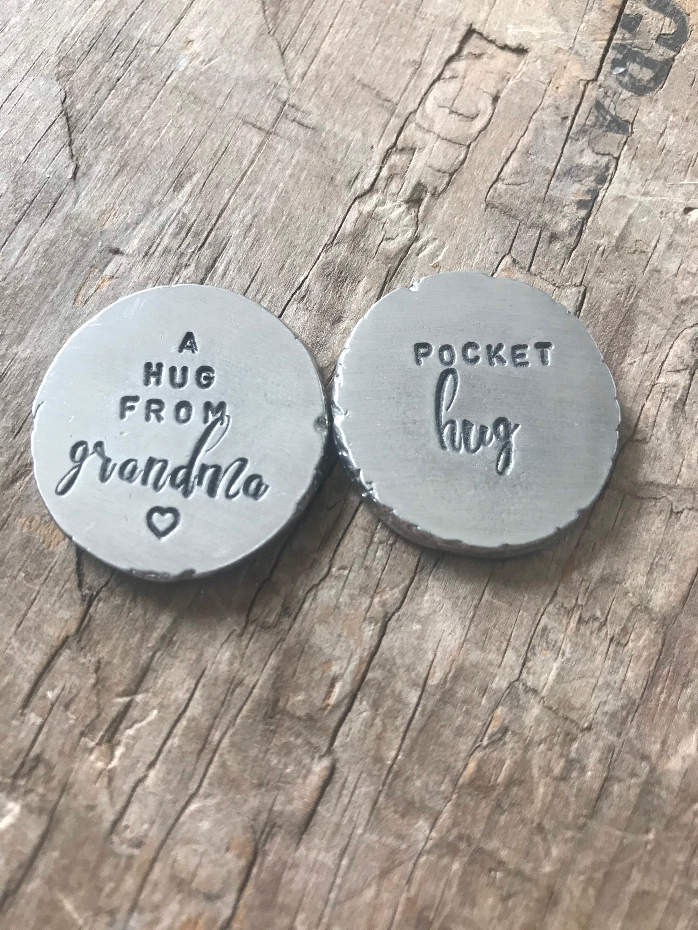 Pocket Hug Gift personalized pocket hug hand stamped with love pocket
