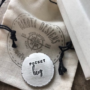 Pocket Hug Gift personalized pocket hug hand stamped with love pewter pocket token of love image 6