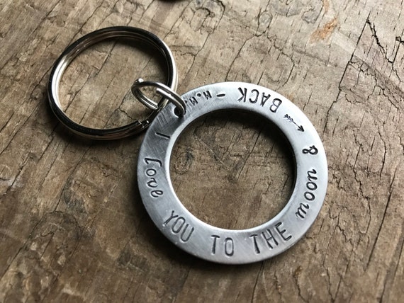 Mens Personalized Key Fob Solid Stainless Steel Anniversary Mens gift Custom Order Keychain