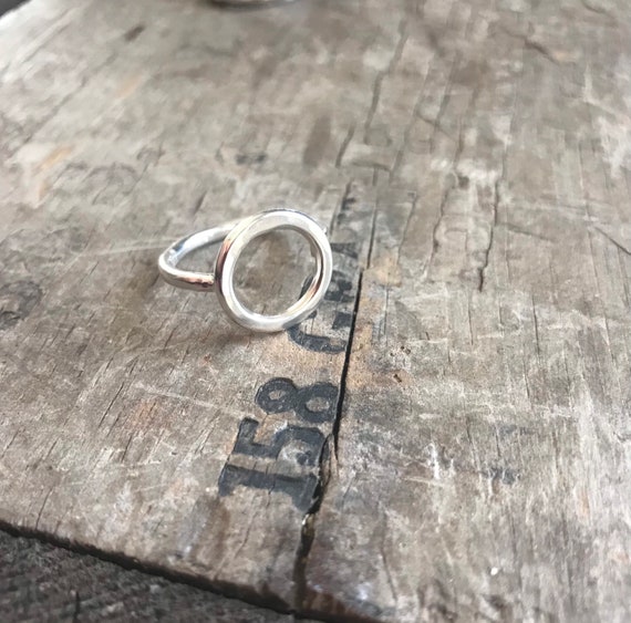 Circle Ring Sterling silver || Rustic Sterling Silver Ring Infinity Circle