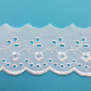 Cotton edging with scalloped edge, lace edging,  cotton lace