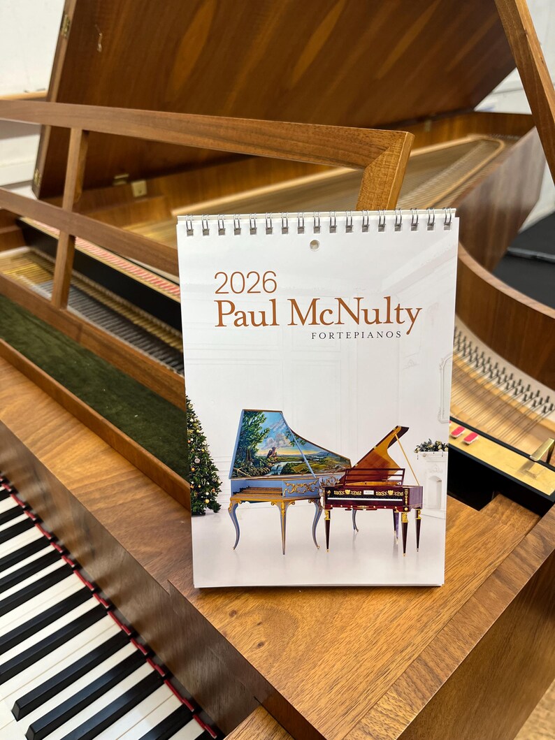 Calendrier 2026 pour pianoforte – Répliques de pianos McNulty, cadeau pour professeur de musique image 2