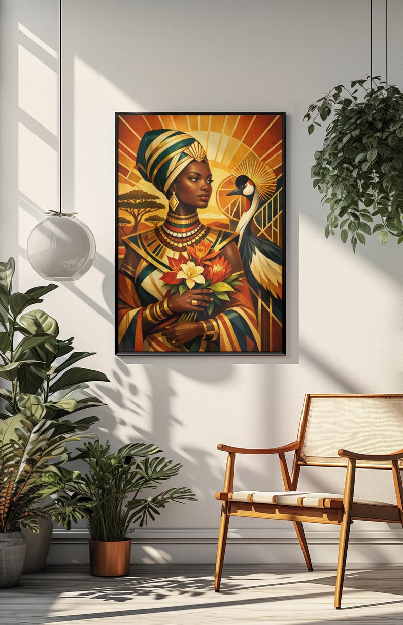 Female Figure Art • Black Kenyan Woman • African Heritage • Crane Wall ...