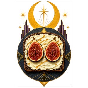 Mascarpone Art Print Fig Food Decor Art Deco Kitchen Gourmet Poster