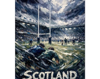 Rugby art • Edinburgh wall art • Scotland print • UK poster