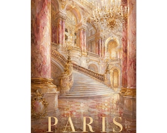 Palais Garnier Post Paris France Poster Opera House Thick Impasto Print