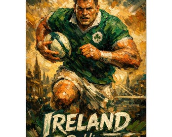 Ireland rugby poster print • Dublin wall art • Irish gifts