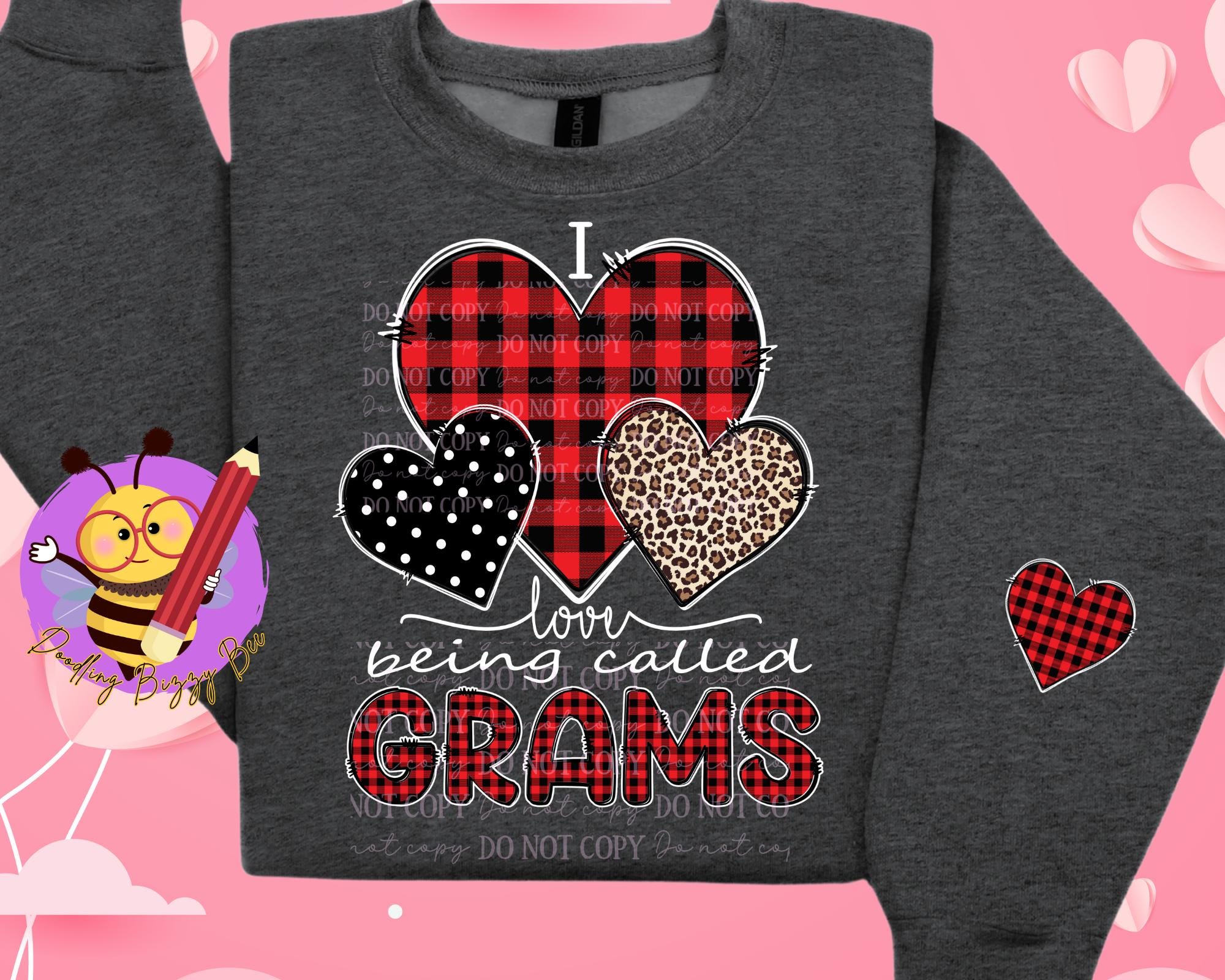 I Love Being Called a GRAMS W/ Bonus Heart PNG Transparent Background ...