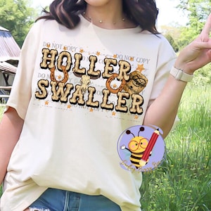 Holler & Swaller Rodeo Hippie PNG Transparent Background Digital Download Design Horseshoe Longhorn Whiskey Moonshine Western Appalachian